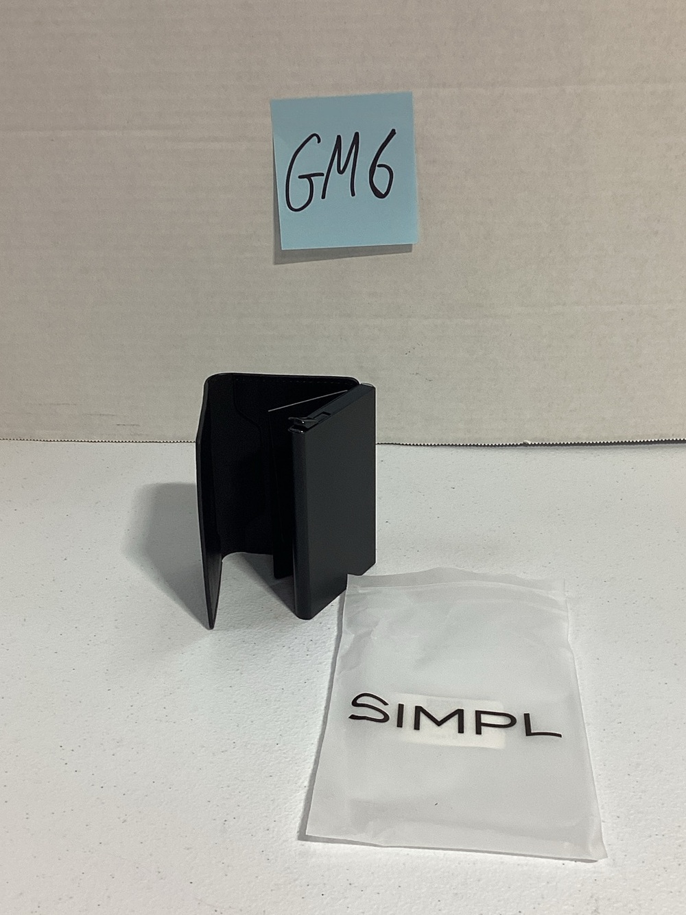 Simple Black Foldable Phone Wallet & Stand